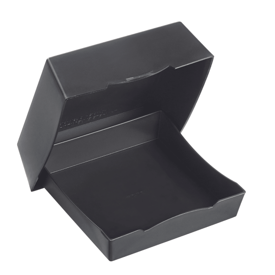 Boîte burger LOOP avec couvercle PP noir 169x171 mm