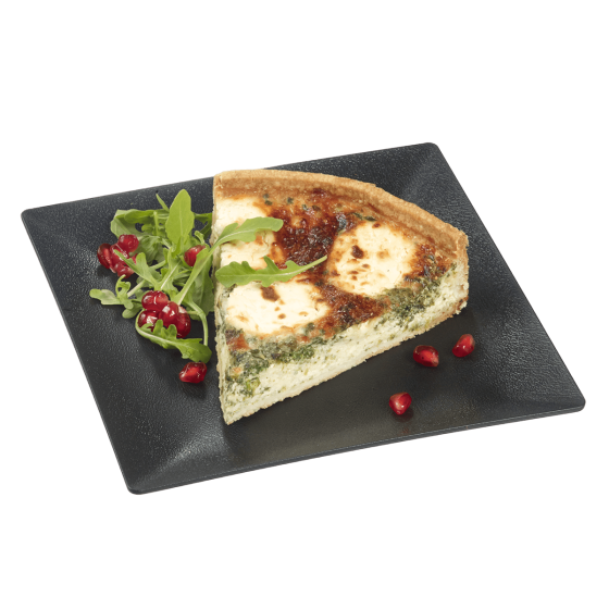 Piatto Fluid' in PP nero con texture da 200x200 mm