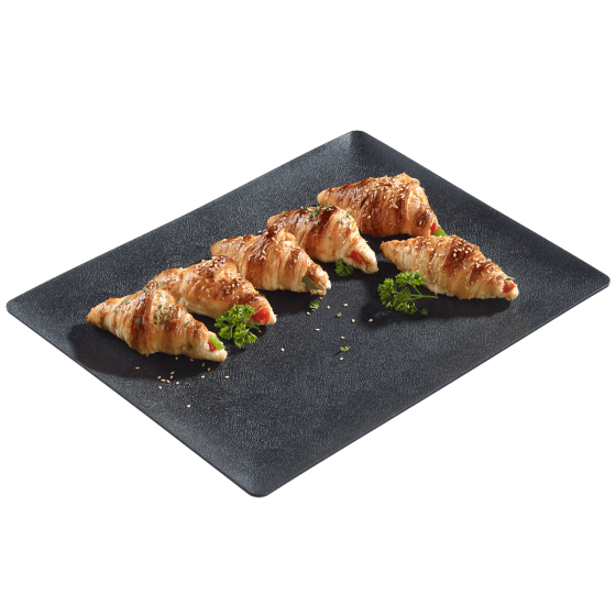 Plateau Fluid' PP noir texturé 390x290 mm