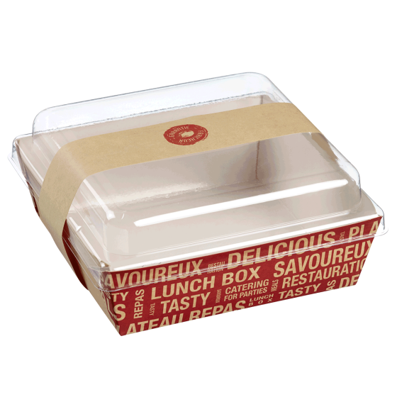 Barquette salade City + couvercle et bague 900 ml