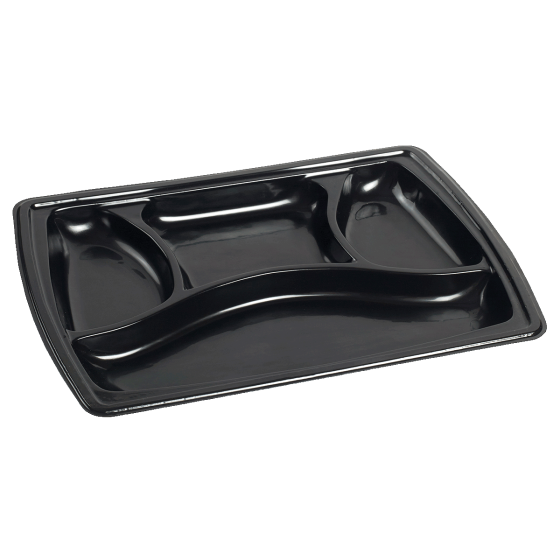 Vassoio Basic con 4 scomparti e coperchio