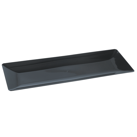 Plateau Fluid' rectangle PS noir 400x150 mm