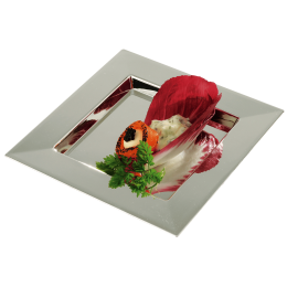 Assiette Diamant argentée 225x225 mm