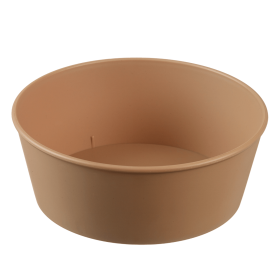 Insalatiera LOOP + coperchio in PP beige scuro 1.300 ml