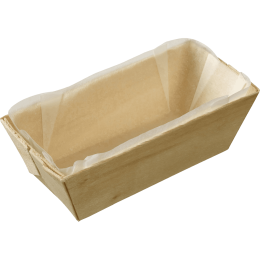 Vaschetta rettangolare con carta da forno da 375 ml