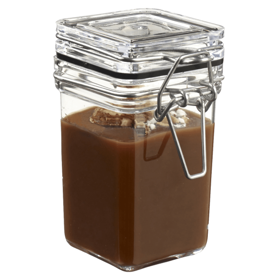 Pot Tradition carré avec couvercle à charnière 110 ml