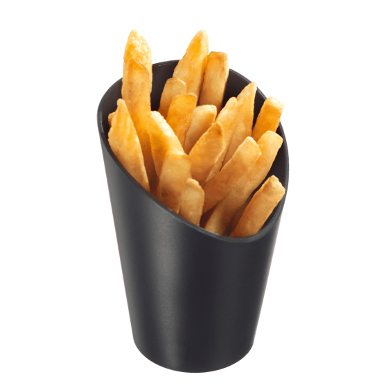 Barquette frites LOOP PP noir H120 Ø82mm