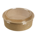 Insalatiera tonda Ecokraft con coperchio da 1.100 ml