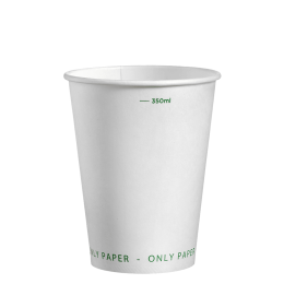 Bicchiere 100% in cartone bianco da 440 ml