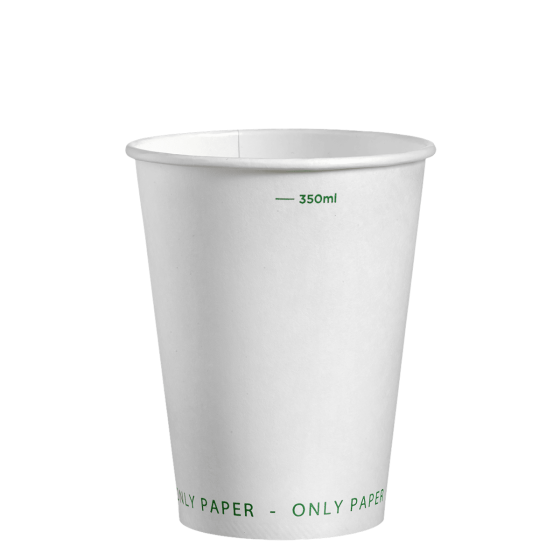 Bicchiere 100% in cartone bianco da 440 ml