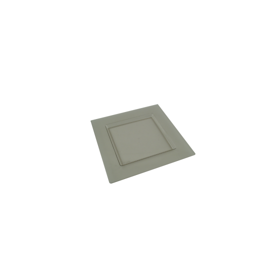 Assiette Diamant transparente grise 112x112 mm