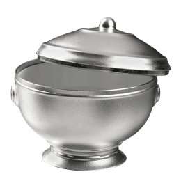 Zuppiera Eskoffié argento/bianco da 60 ml