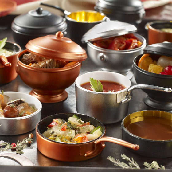 Zuppiera Eskoffié nero/oro da 60 ml