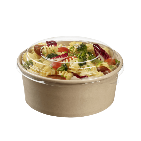 Insalatiera tonda in fibra di bambù con coperchio da 750 ml