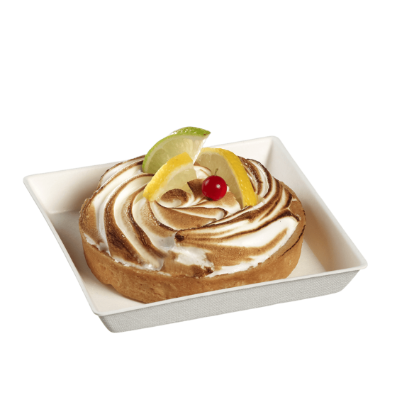 Piatto Quartz in polpa di canna da 110 x 110 mm