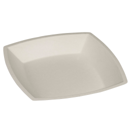 Piatto Gala in polpa di canna laminato da 188 x 188 mm