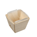 Vaschetta quadrata alta con carta da forno da 65 ml