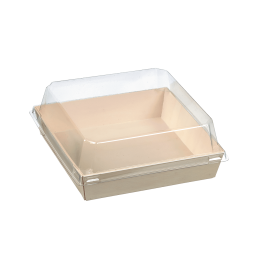 Vaschetta in legno laminato e coperchio da 500 ml