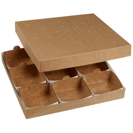 Scatola Modulo in kraft da 360 x 360 mm con fondo in cartone