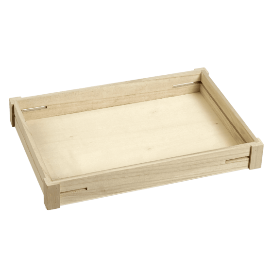 Vassoio in legno da 346 x 237 x 46 mm
