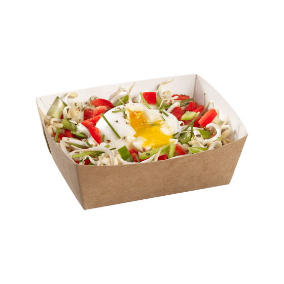 Barquette salade carton avec lamination 500 ml