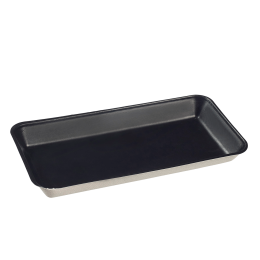Assiette Kanopée laminée PE noire 200x100 mm