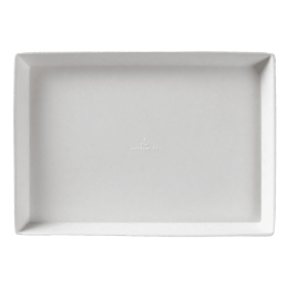 Assiette Quartz pulpe de canne blanche laminée 185x130 mm