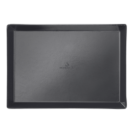 Assiette Quartz pulpe laminée noire 185x130 mm