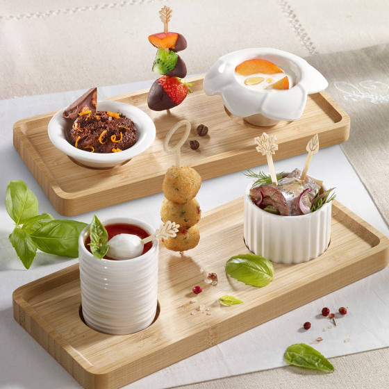 Plateau Le Gourmand 230x100mm, 2 empreintes Ø50/56 mm
